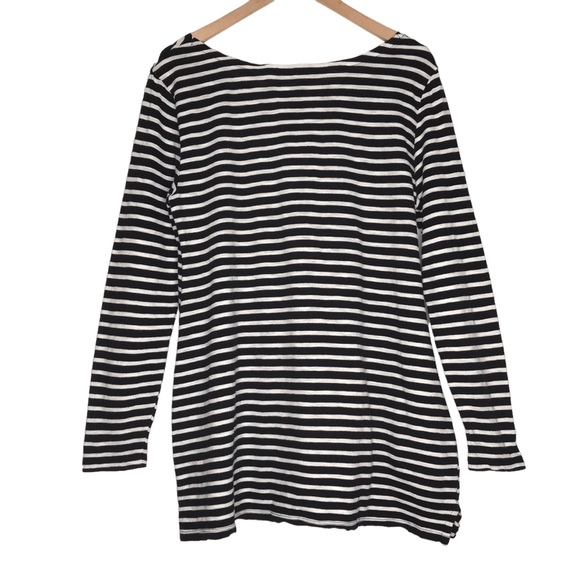 Old Navy Fitted Striped Maternity Top Size Large Cotton Comfy Preppy Long Sleeve - Picture 4 of 13